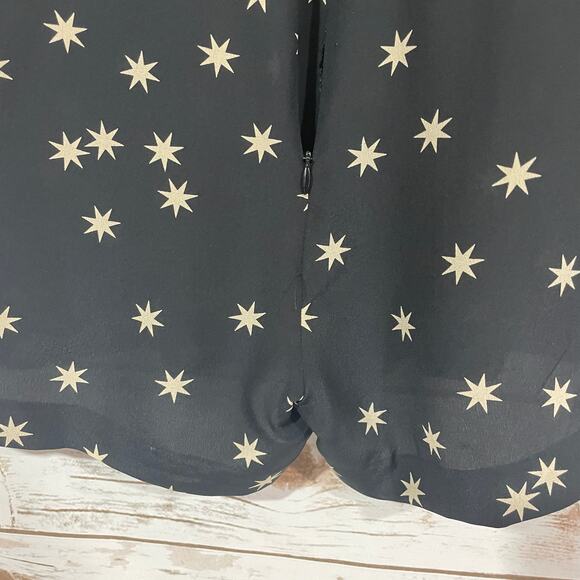 Pam & Gela Long Sleeve Silk Romper - Black & Cream - 0 - Picture 9 of 15